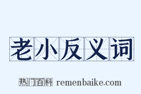 老小反义词是什么意思的图片